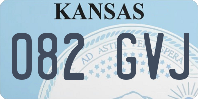 KS license plate 082GVJ