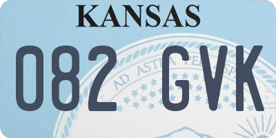 KS license plate 082GVK