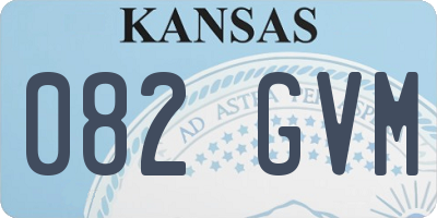 KS license plate 082GVM