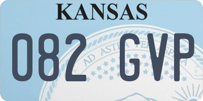 KS license plate 082GVP