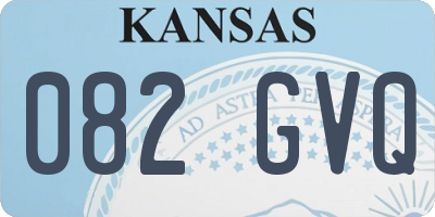 KS license plate 082GVQ