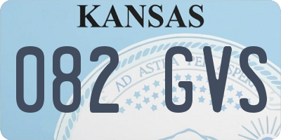 KS license plate 082GVS