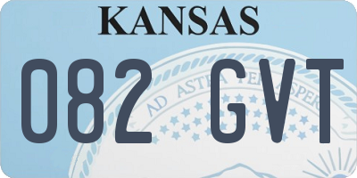 KS license plate 082GVT