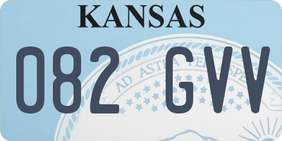 KS license plate 082GVV