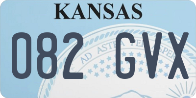 KS license plate 082GVX