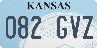 KS license plate 082GVZ