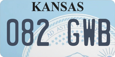 KS license plate 082GWB