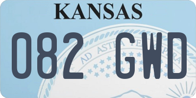 KS license plate 082GWD