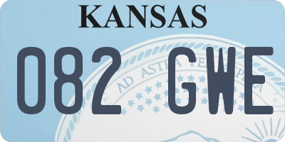 KS license plate 082GWE
