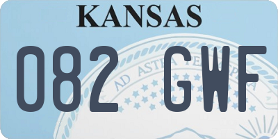 KS license plate 082GWF