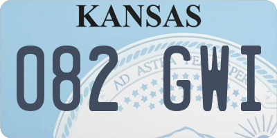 KS license plate 082GWI