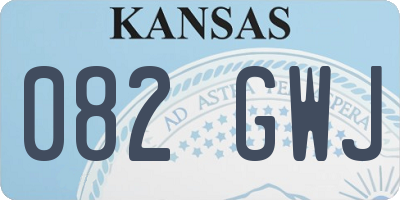 KS license plate 082GWJ