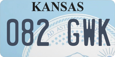 KS license plate 082GWK