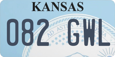 KS license plate 082GWL
