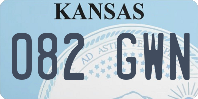 KS license plate 082GWN