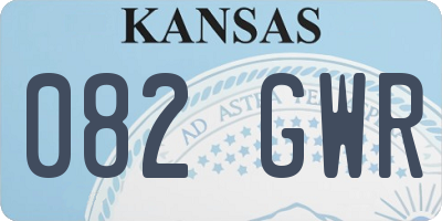 KS license plate 082GWR