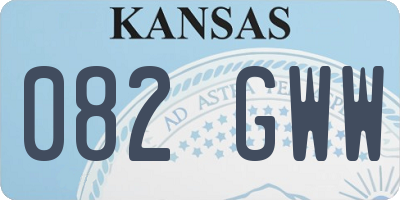 KS license plate 082GWW