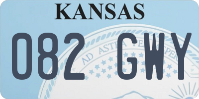 KS license plate 082GWY
