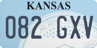 KS license plate 082GXV