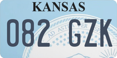 KS license plate 082GZK