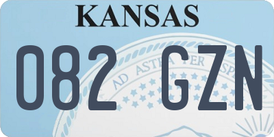 KS license plate 082GZN