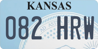 KS license plate 082HRW