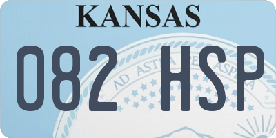 KS license plate 082HSP