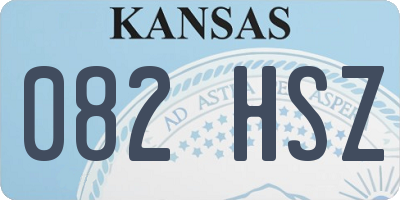 KS license plate 082HSZ