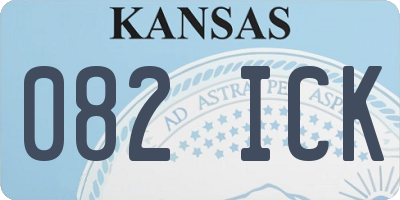 KS license plate 082ICK
