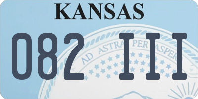 KS license plate 082III