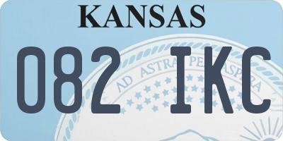 KS license plate 082IKC
