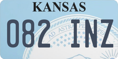 KS license plate 082INZ