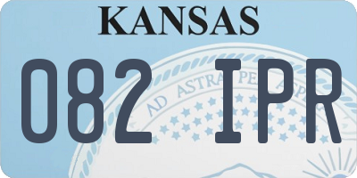 KS license plate 082IPR