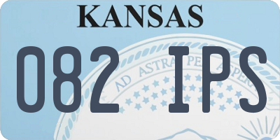 KS license plate 082IPS