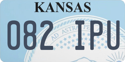 KS license plate 082IPU