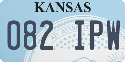 KS license plate 082IPW