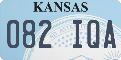 KS license plate 082IQA