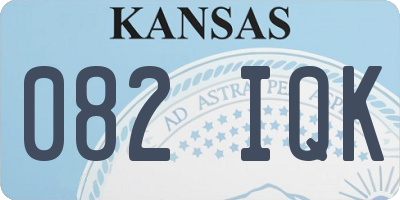 KS license plate 082IQK