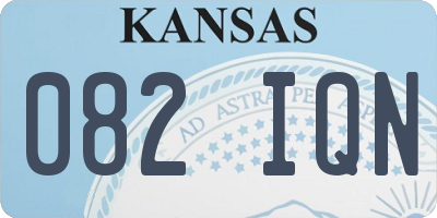 KS license plate 082IQN