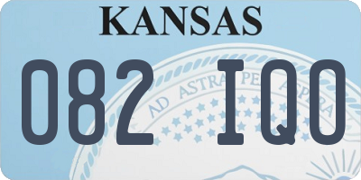 KS license plate 082IQO