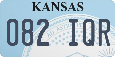KS license plate 082IQR