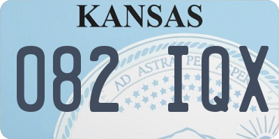 KS license plate 082IQX