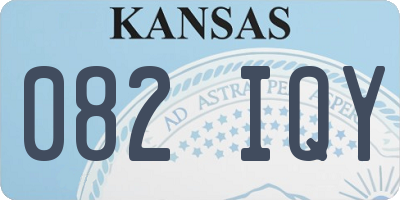 KS license plate 082IQY