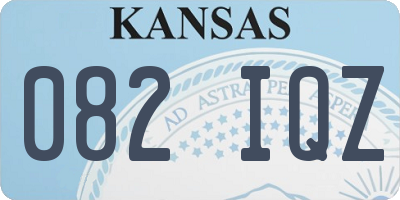 KS license plate 082IQZ