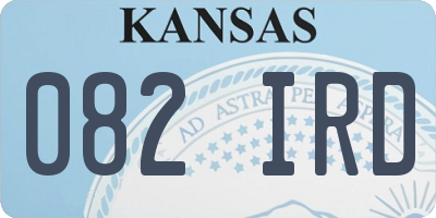 KS license plate 082IRD