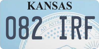 KS license plate 082IRF