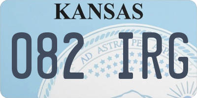 KS license plate 082IRG