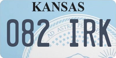 KS license plate 082IRK