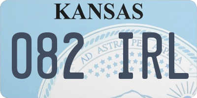 KS license plate 082IRL