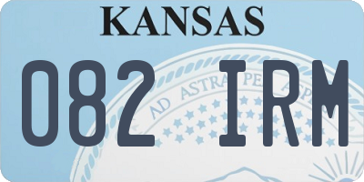 KS license plate 082IRM